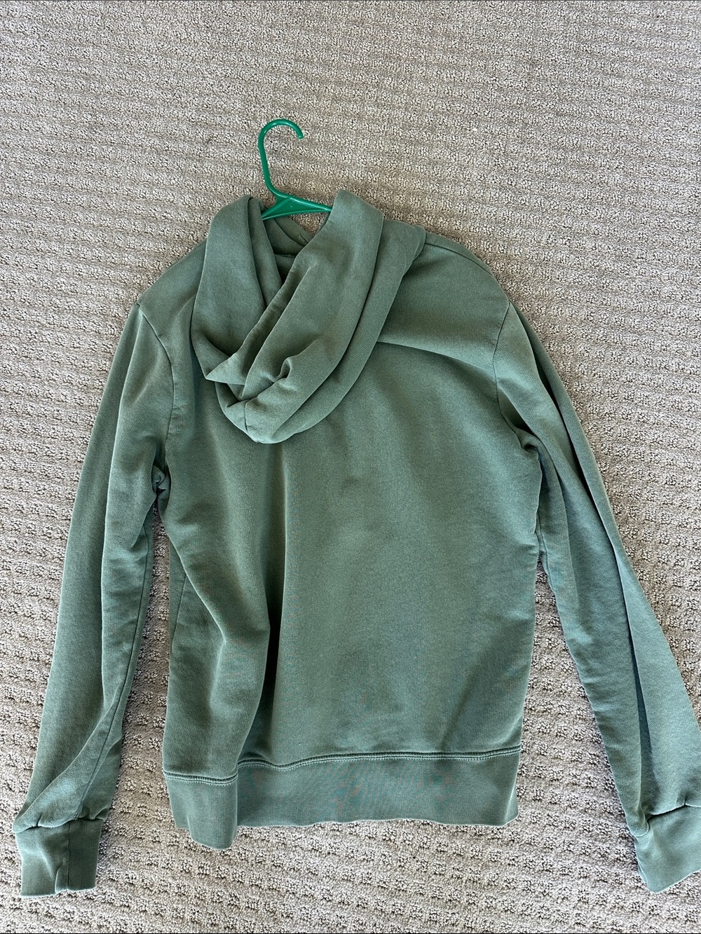 Green Hooded Pullover Sweatshirt with Graphic - Picture 3 of 3